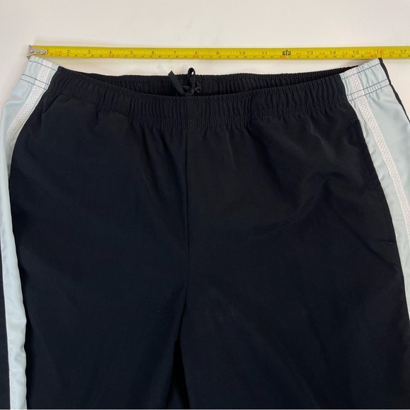 Nike Womens Warm Up Track Pants Large 12-14 Black Stripe Drawstring Pockets - Picture 13 of 16